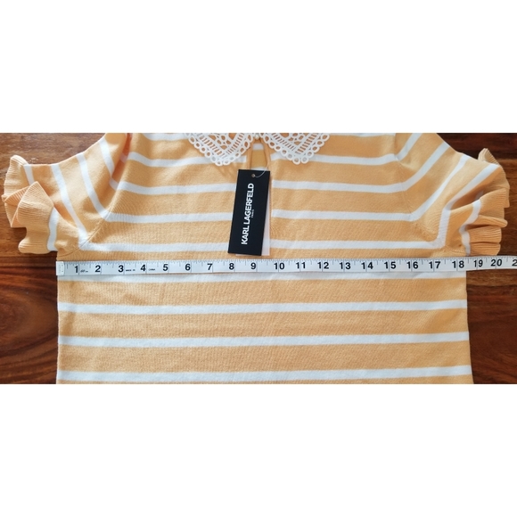 Karl Lagerfeld Paris
Striped & Lace Collared Top - Picture 9 of 11